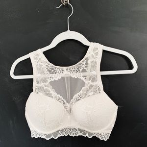 Cream PINK Lace Bralette